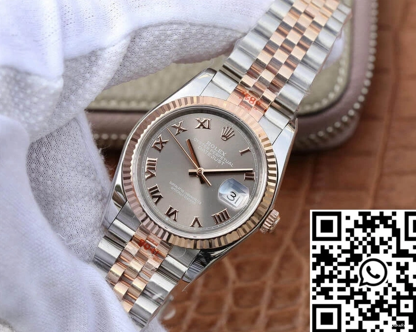 36MM Rolex Factory Datejust Rose GM Silver Dial Gold 116231-0087 0523